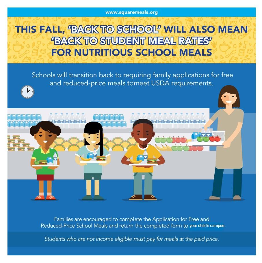 Flyer for back to school meals