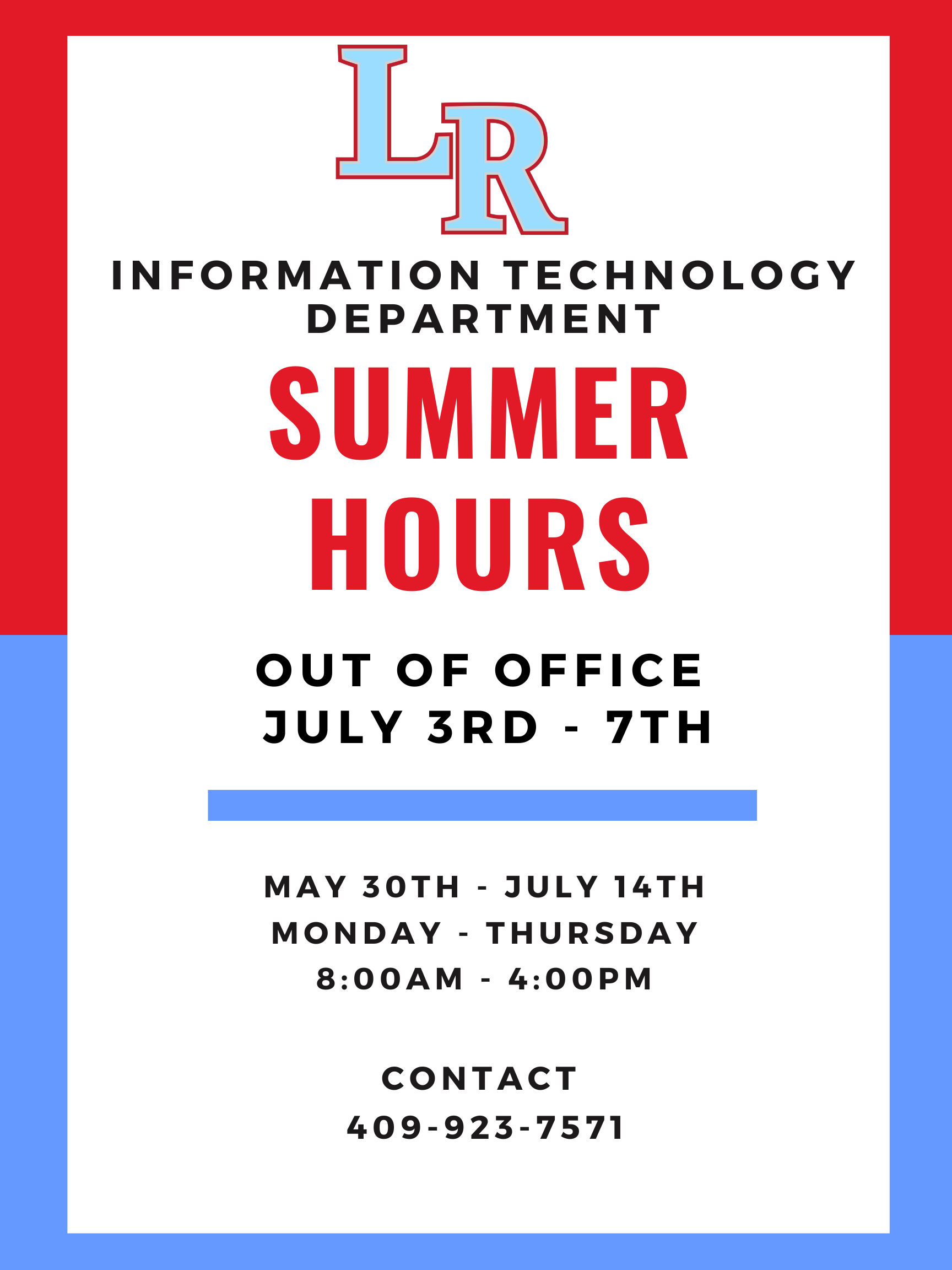 Information Technology Summer Hours